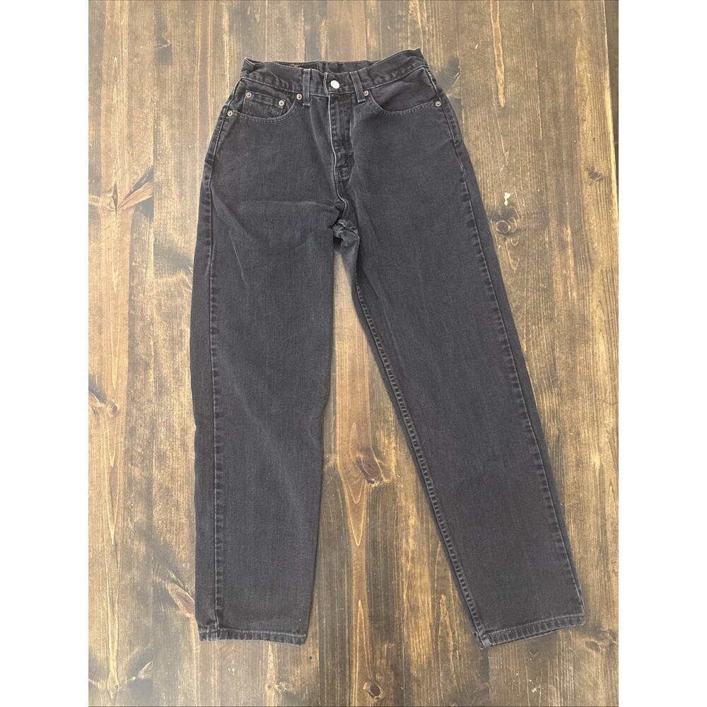 Y2K Levi’s 560 Jeans Women 6 Mis Loose Fit Straight Leg Black Vintage USA Denim